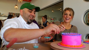 Ali Bakes with the "Ace" himself at Duff's