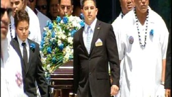Junior Seau's Casket Leaves Funeral