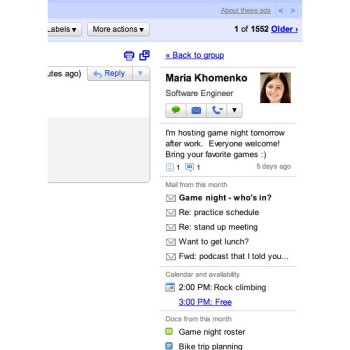 Gmail Adds People Widget