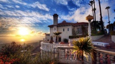 Sunset at Hearst Castle
