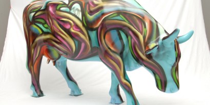 The “Werc Cow,” designed and painted by San Diego artist Werc Alvarez, was disconnected from the steel plates attached to its base and removed from 7535 Girard Ave. in La Jolla, officials from the org