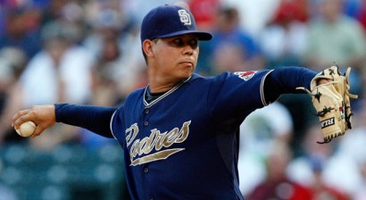 Walter Silva of the San Diego Padres at Rangers Ballpark in Arlington, Texas.