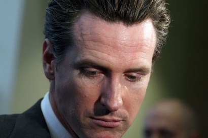 Gavin Newsom's departure from the governor's race means less great material for reporters unless some other Democrat steps up to take on Jerry Brown.