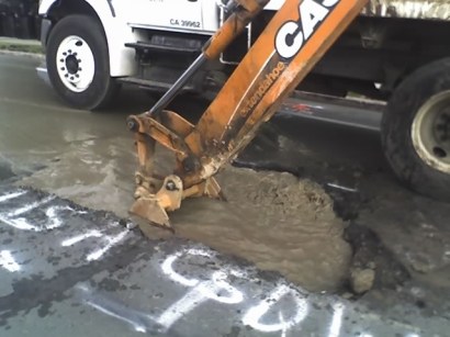 It was unclear what caused the sinkhole.