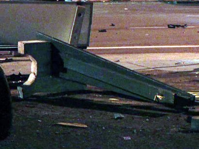 rear-end car accident pedestrian accident This picture shows what is left of a bus stop bench after a car accident damaged the bench and hurt three people (two of which were sitting on the bench). (SOURCE: NBC San Diego)