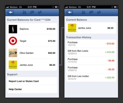 Facebook Enters Gift Card Business