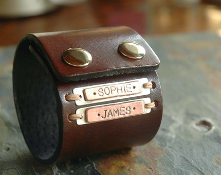 Customized Leather Dad Cuff
