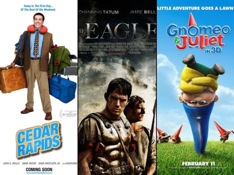 This Week's New Movies: "The Eagle," "Gnomeo & Juliet," and "Cedar Rapids"