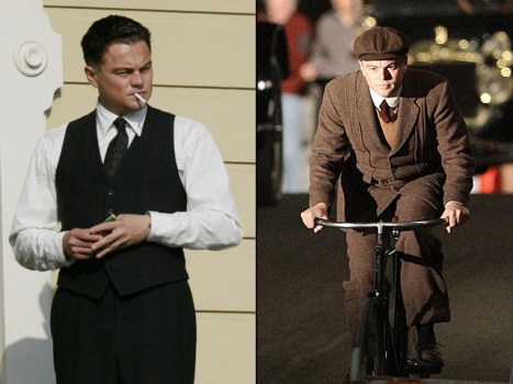 Check Out DiCaprio as "J. Edgar" -- on a Bike!