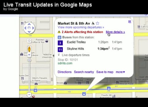 Google Adds Real-Time Transit to Maps