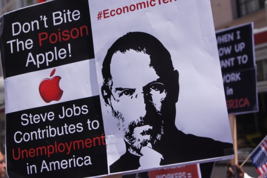 Group Protests Apple Hiring Practices