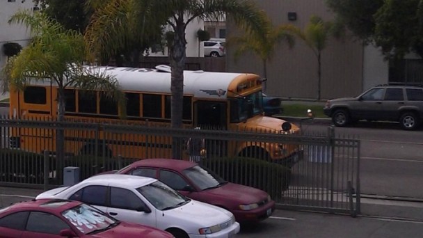 School Bus Strays from Route