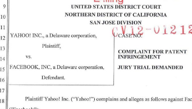 Yahoo Sues Facebook; Facebook Puzzled