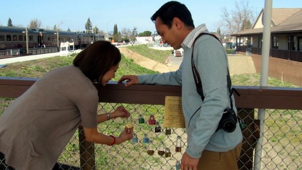 Visiting Napa's Love Lock Bridge