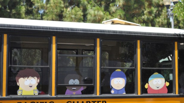 Singing to "South Park"
