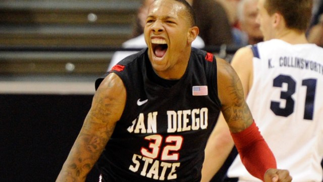 Aztecs Celebrate Win Over BYU
