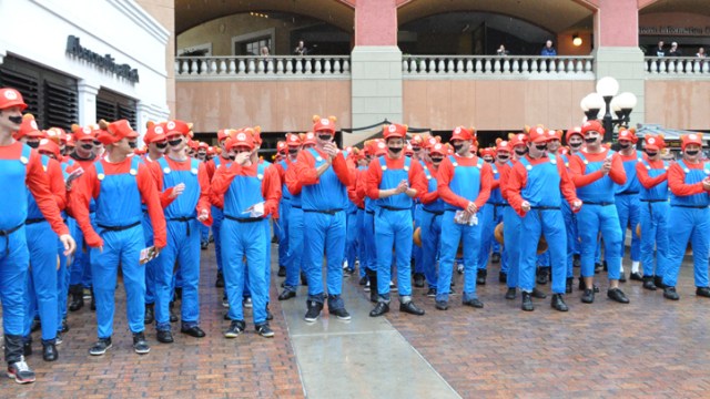 Flash Mob Features Many Marios