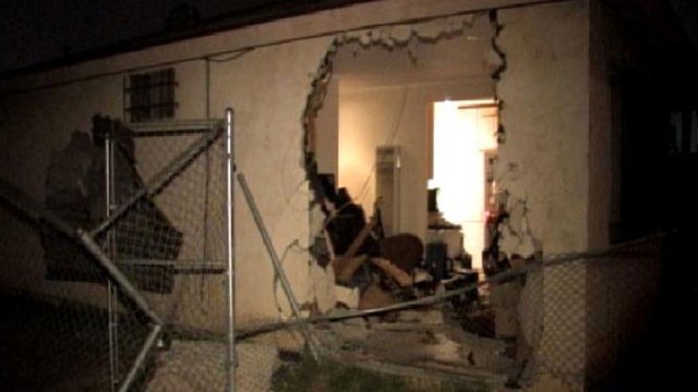 Car into San Ysidro Home: Images