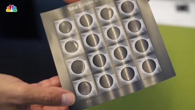 <p>A new postage stamp has been issued by the United States Postal Service commemorating the upcoming total solar eclipse, which will take place on Aug. 21. It is the first time a U.S. postage stamp has used thermochromic ink.</p>