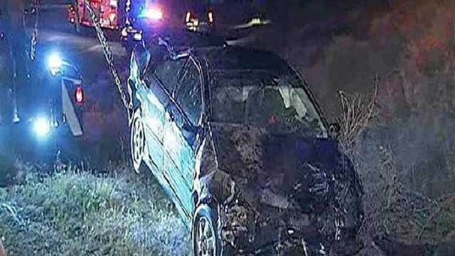 Del Dios Highway Trapped Driver: Images
