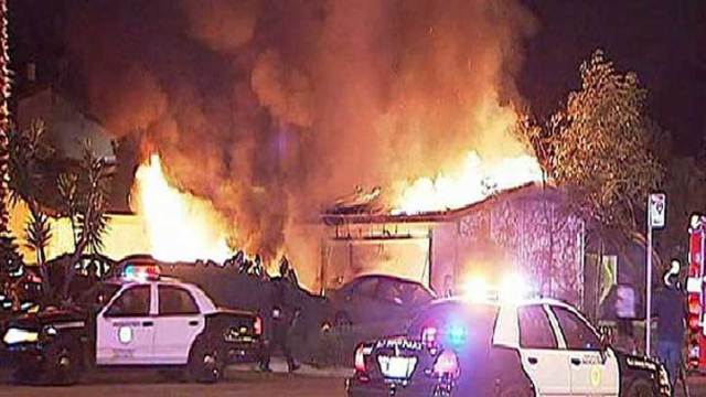 San Carlos House Fire: Images