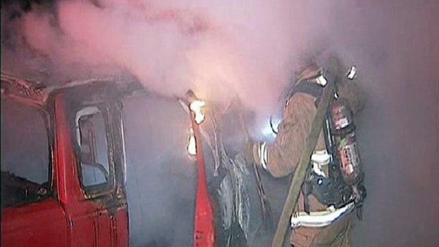 Truck Catches Fire at I-805, Home Avenue
