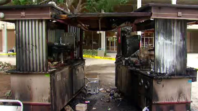 Downtown Coffee Cart Burned Down