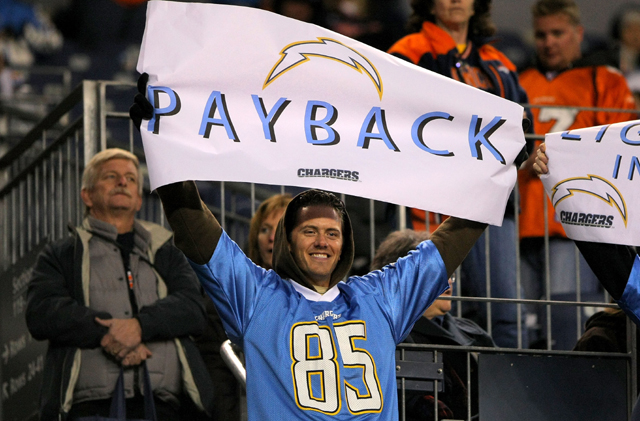 Chargers Fans in the Stands 