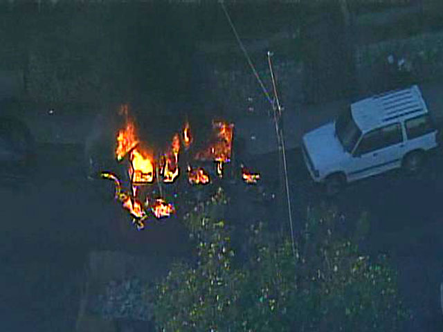 Fire Destroys Parked Car