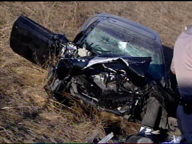 Car Flies Off Highway