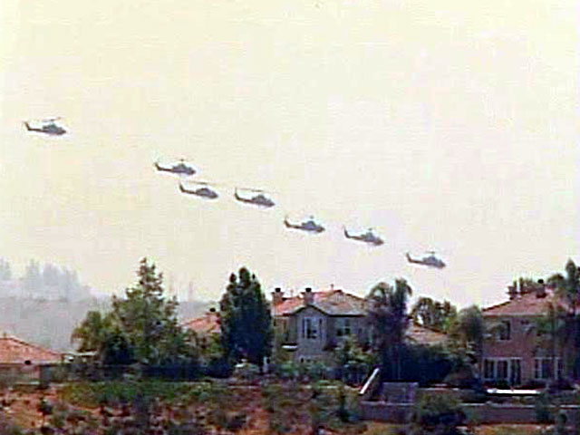 Choppers Fly in Formation