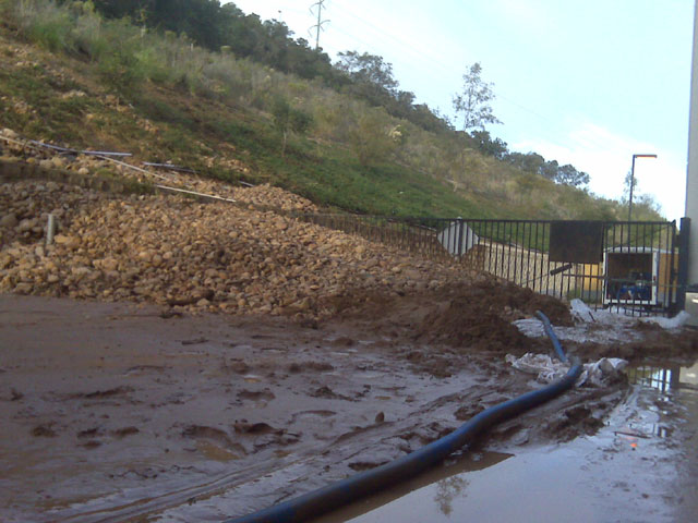 Damaged Hydrant Causes Mudslide