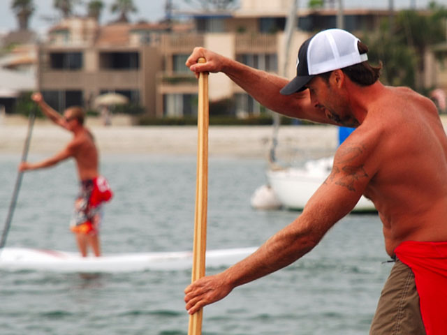 Paddleboarding on Mission Bay