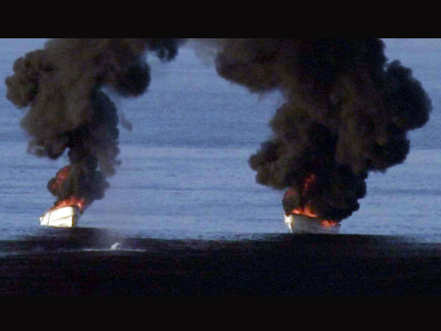 USS Bunker Hill Fights Pirates at Sea