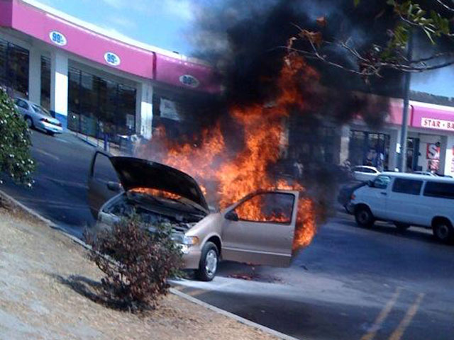 Images: Van Catches Fire 