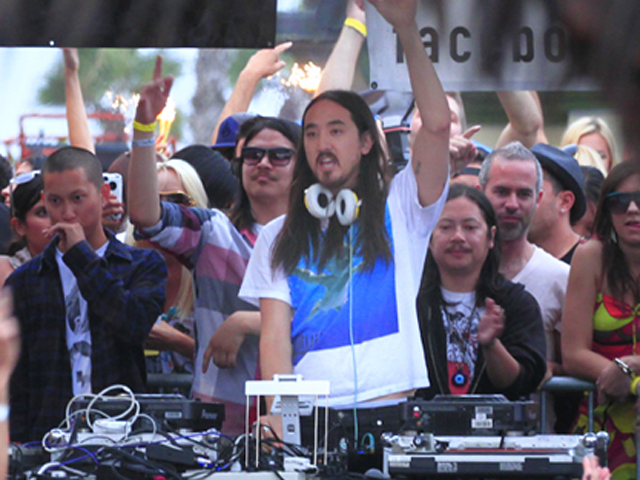 Screen Grabs: Steve Aoki DJs at the Wave House