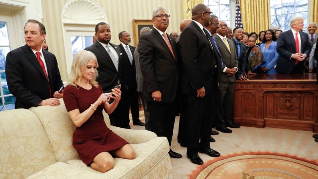 Kellyanne Conway Couch Kneel's Really No Biggie Says Oval Office Designer Kellyanne Conway Couch Kneel's Really No Biggie Says Oval Office Designer