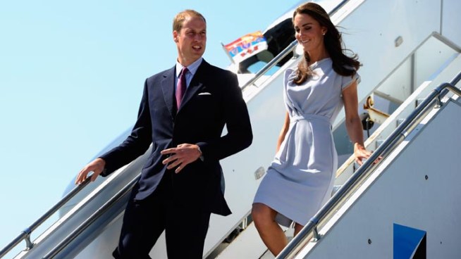 Prince William and wife, Catherine, arrive in Los Angeles.