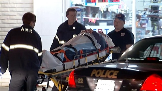 The clerk at the Sierra Market on Massachusetts told police he was able to fight back by hitting the robber in the head with a bottle.