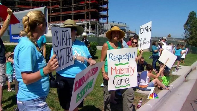 Activists gathered in La Jolla to rally for natural child birth. The two-hour event was organized by improvingbirth.org which urges women and their partners to make informed decisions about how their babies are born.