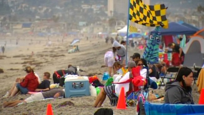 Lifeguard Sgt. Rick Roebel told NBC 7 reporter Rory Devine that because of the weather of Independence Day, there were around 700,000 at all the beaches instead of the usual one million.