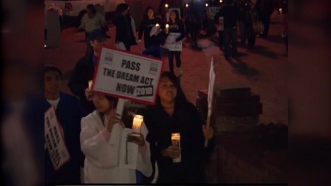 The DREAM act in California has gone into effect. It will allow undocumented students to qualify for in-state tuition costs and receive a mix of private scholarships and financial aid. Diana Guevara spoke to some of the students who this will help.