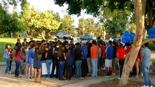 Teens gather to honor their classmate, who died after imitating a how-to video on fainting. NBC 7's Nicole Gonzales spoke with friends of David Nuno from Eastlake.