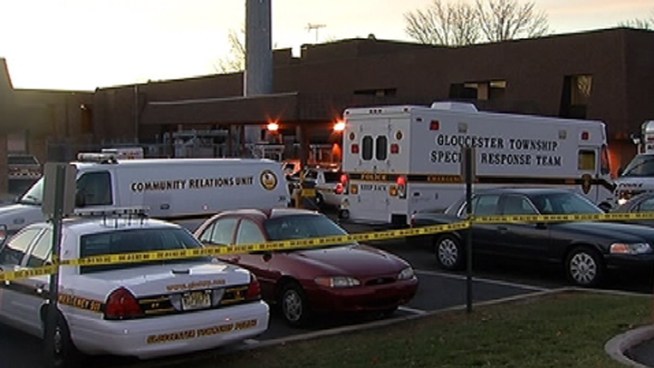 Deputy Chief David Harkins describes what happened during a shooting at the Gloucester Township police station Friday morning. Three officers were shot and the gunman is dead, according to police. 