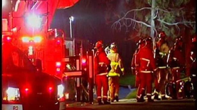 A church administrative building in Serra Mesa caught fire early Tuesday morning. Over 60 firefighters responded to help extinguish the flames, said Mourice Luque of the San Diego Fire Department.