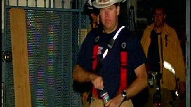 The fire started at the corner of Polk Ave and 37th streets around 2:30 a.m. Wednesday. Dozens of residents evacuated from the two-story apartment complex after fire was spotted in the building's laundry room. Megan Tevrizian reports.