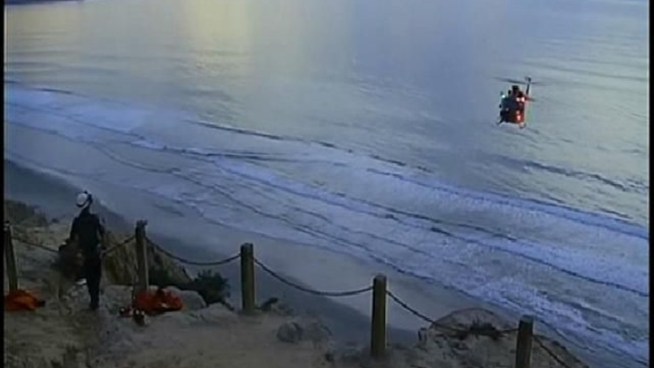 Lifeguards average two cliff rescues a month.