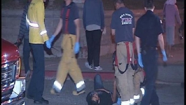 A dog was so protective of his owner that when paramedics arrived to help him with his broken leg, the dog wouldn't let them near him.