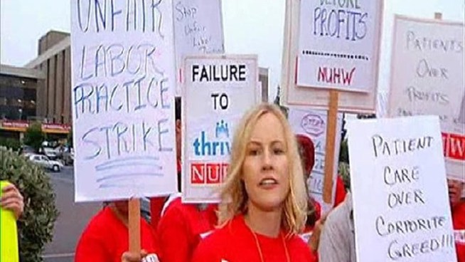 Kaiser healthcare workers are protesting proposed benefit cuts.