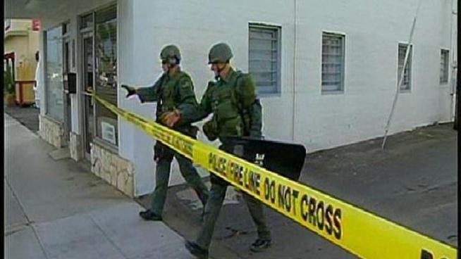 Oceanside resident Sean Myers refused to come out of a home after police say he assaulted his father.  As officers tried to serve an arrest warrant for that situation, he refused to come out again until officers knocked out a window and inserted tear gas. Neighbors Brittany Cotton and Bruce Combs spoke with NBC 7's Danya Bacchus.